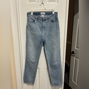 PAIGE Women's Denim Straight Leg High Rise Blue Jeans 29